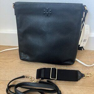 NWT Tory Burch Thea Swingpack Leather Crossbody in Black